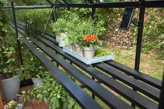 Royal Well - Kweektafel Qube 812, geintegreerd, zwart Halls