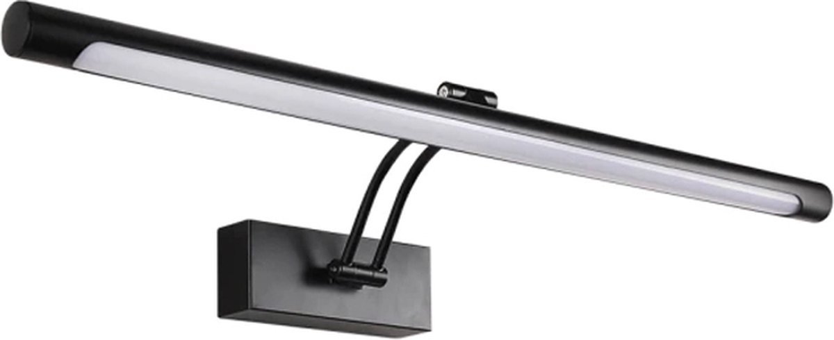 Spiegellamp - Spiegelverlichting Badkamer - Badkamerlamp LED - Mat Zwart - 55 cm - 230 V