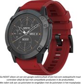 Rood Siliconen horloge bandje 26mm Quickfit Compatibel geschikt voor Garmin Fenix 3 / 3 HR / 3 Sapphire / 5X / 6X, D2, Quatix 3, Tactix, Descent MK1, Foretrex 601 en 701 – 26 mm red smartwatch strap