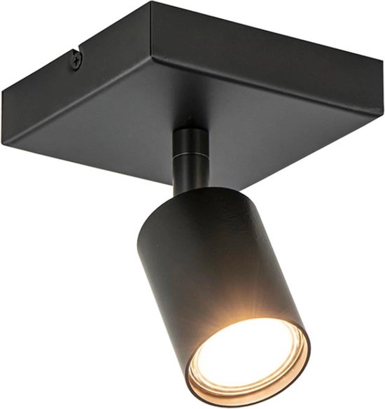 SensaHome MX68552-1A Opbouwspot Zwart - 1-lichts Zwarte Spots - 6x10cm - GU10*3W Fitting - Exclusief Lichtbron