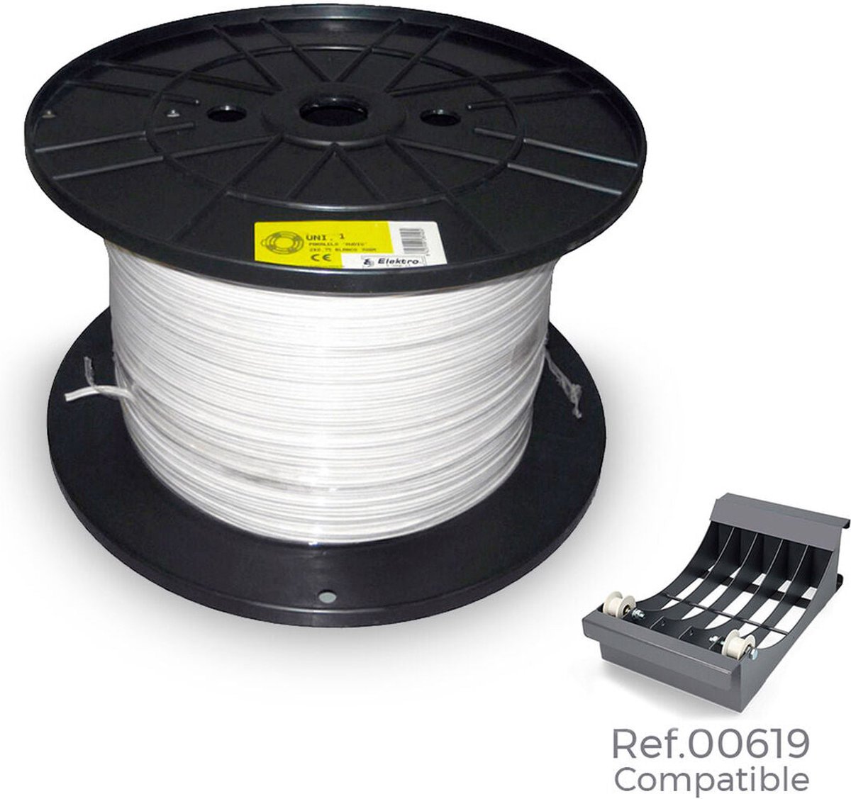 Kabel voor Parallele Interface Sediles 28916 2 x 0,75 mm Wit 700 m Ø 400 x 200 mm