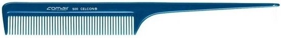 Kapperskam 500 van Comair in de kleur blauw met grove tanden en een puntige staart.