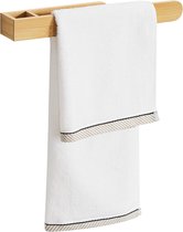 Handdoekrek Tony - Voor Wandmontage - 38x5x4cm - Bamboe - Handdoekhouder -