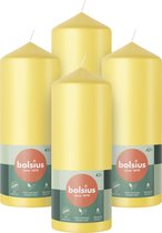 Bolsius - Bougies cylindriques - 15cm - 4 pièces - Jaune