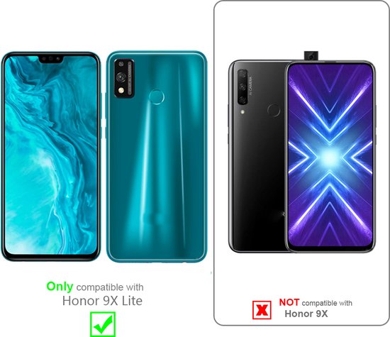 Cadorabo 3x Film d'armure plein écran pour Honor 9X LITE - Film de protection en TRANSPARENT avec NOIR