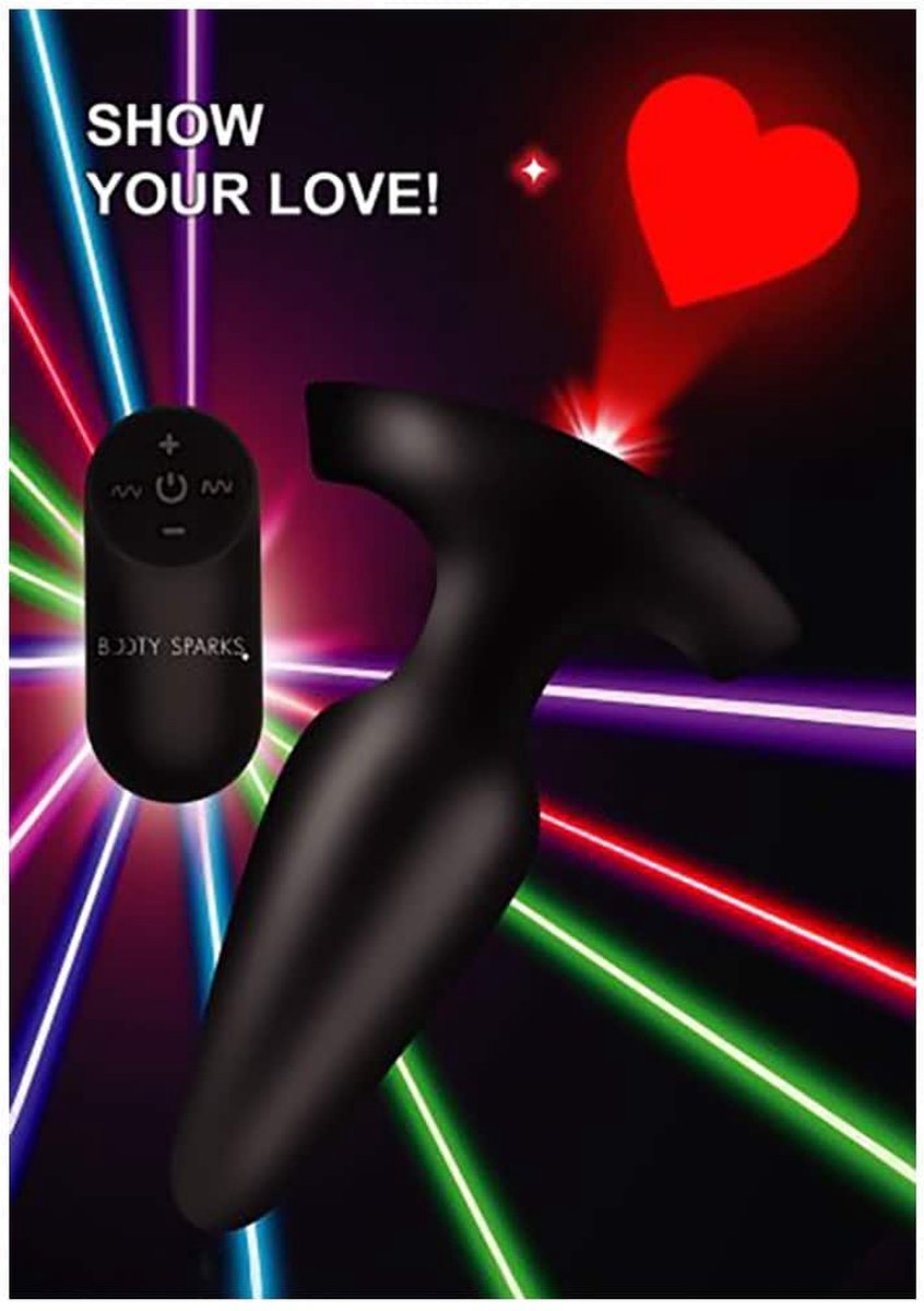 Goedkoopste XR Brands Laser Hart - Butt Plug met Afstandsbediening - Klein black
