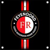 Feyenoord Tuinposter - Geen Woorden Maar Daden 1 - Voetbal - Tuinposter - Poster - Tuindecoratie - 100x100cm - Voorzien Van Ophangogen