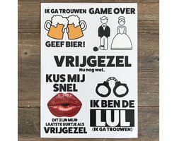 GetGlitterBaby® - Plak Tattoos / Tijdelijke Tattoo - Vrijgezellenfeest Mannen Versiering - Bachelor Party Man