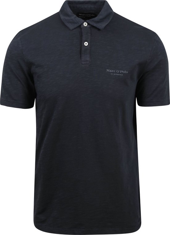 Marc O'Polo - Poloshirt Melange Navy - Modern-fit - Heren Poloshirt Maat XL