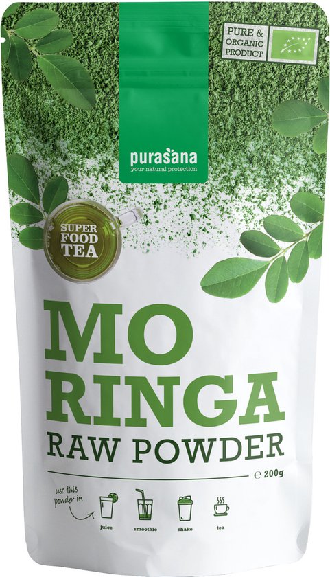 Purasana Moringa Poeder Bio 200 gr NL-BIO-01