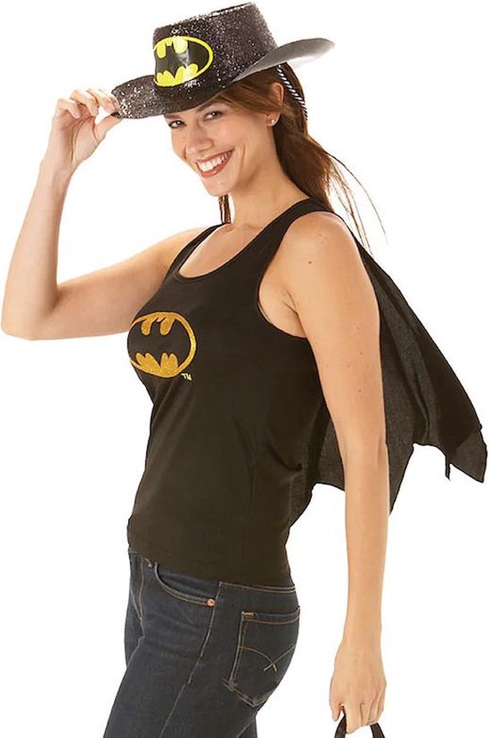 Batgirl Verkleed Topje met Cape Maat 34-36