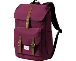 Laptop Rugzak voor Mannen Vrouwen, KASGO Waterbestendig 15,6 inch Computer Rugzak Vintage School Rugzak Boekentas Casual Dagrugzak voor Tieners Jongens Meisjes College Reizen Werk Wandelen