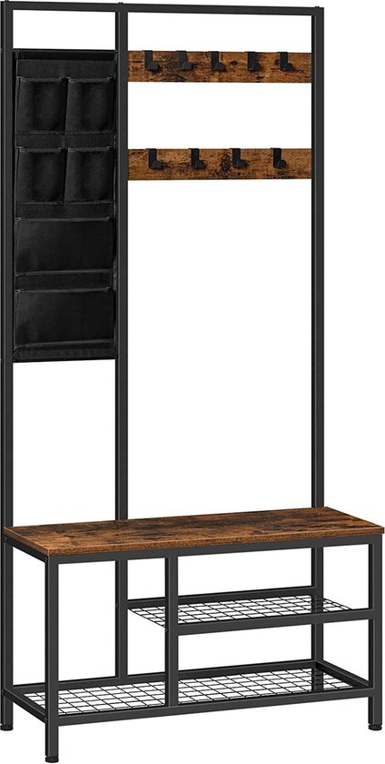 Porte Cintre mural pour armoire magasin, Noir Portants à vêtement industriel, Forme Z et gain de