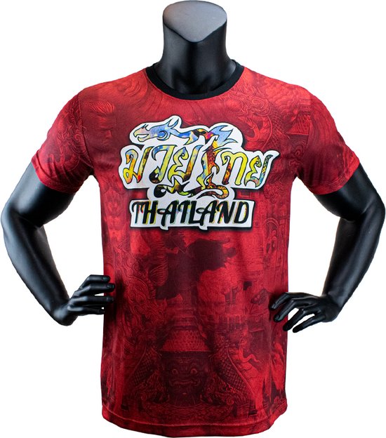 Super Pro Thai Dry Gear - Polyester - T-Shirt Pattaya Rood - L