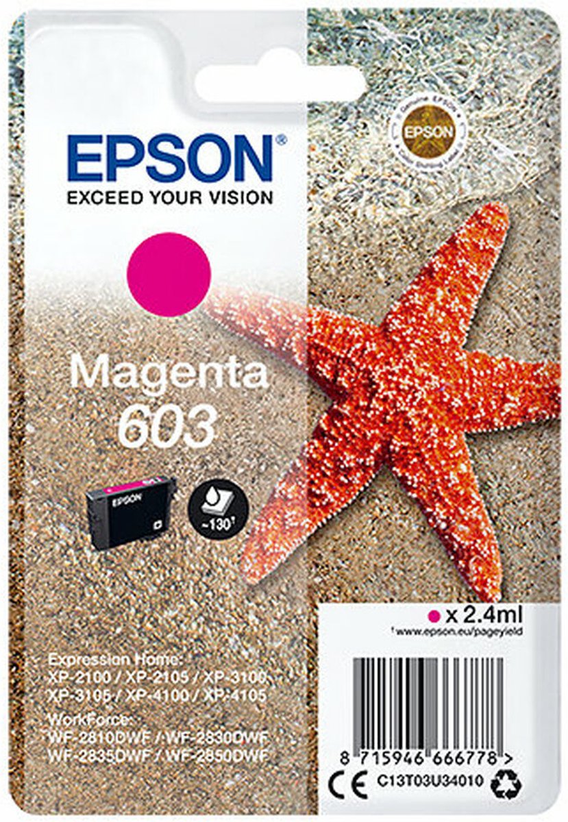 Epson Singlepack Magenta 603 Ink