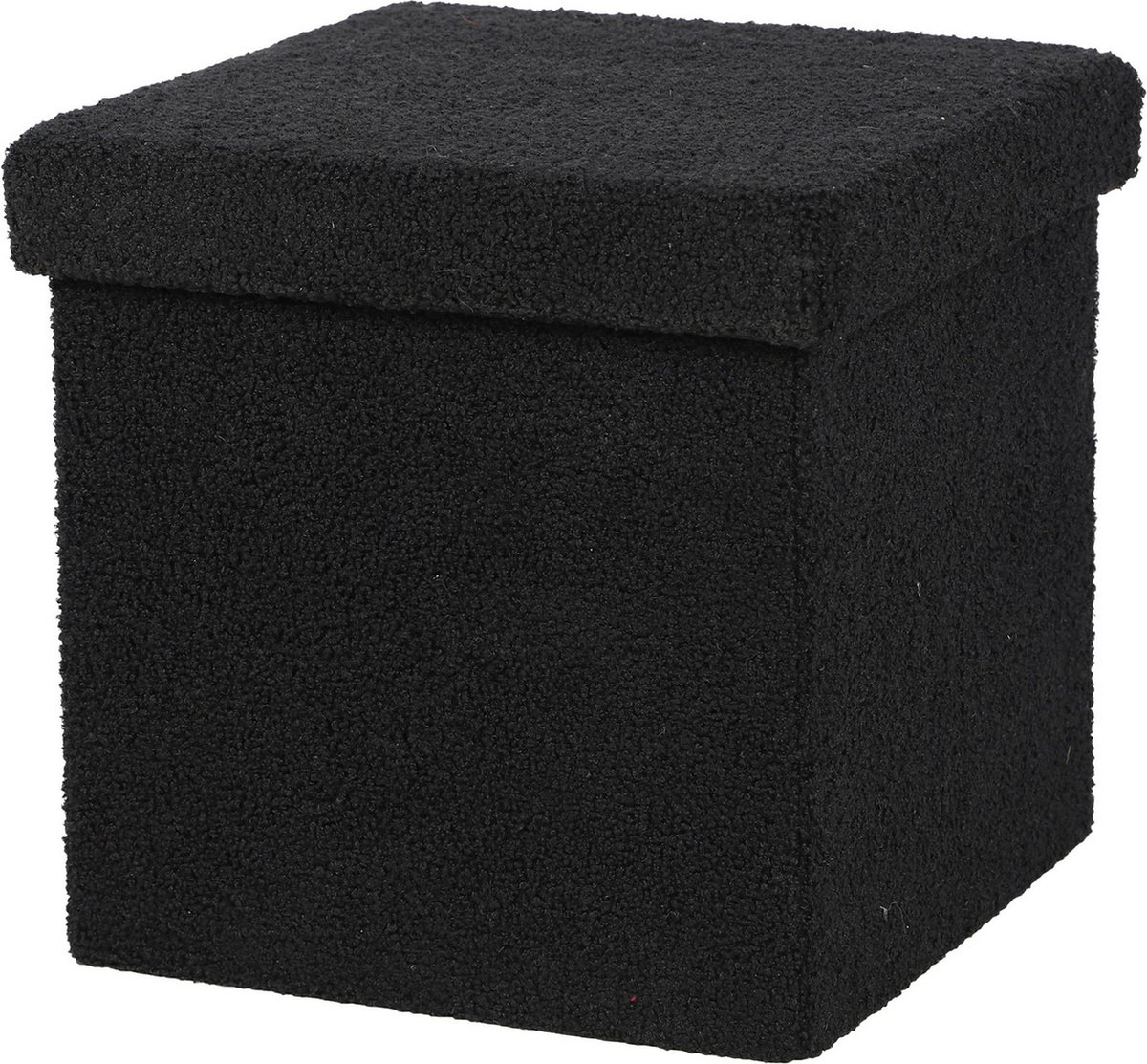 Urban Living Ubran Living Opvouwbare Poef - Opberger - 38x38 cm - Zwart