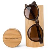 Bamboovement gepolariseerde bamboe zonnebril dames - UV-400 bescherming - inclusief opbergkoker - Lenskleur Zwart