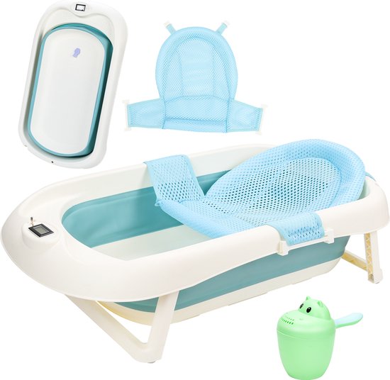 Baby bad Opvouwbaar - 50L 83x46x21cm Babybadje - Inklapbaar bad - Anti Slip - Groen