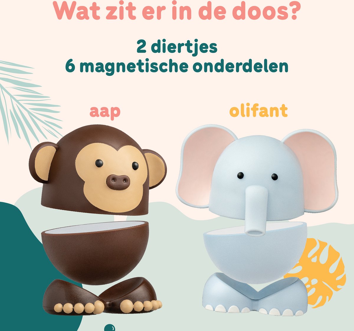 Magimals Wibbly Wobbly Safari |magnetisch speelgoed| baby speelgoed| speelgoed 1 jaar/2jaar/3jaar| speelgoed jongens en meisjes| badspeelgoed| dierenspeelgoed — afbeelding 8