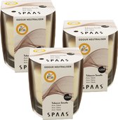 SPAAS® Geur blokkerende Kaars met Neofresh® - 3 Stuks - Geur verwijderaar - Geurneutraliserende Kaars - Luchtverfrisser - Tegen Tabakgeurtjes