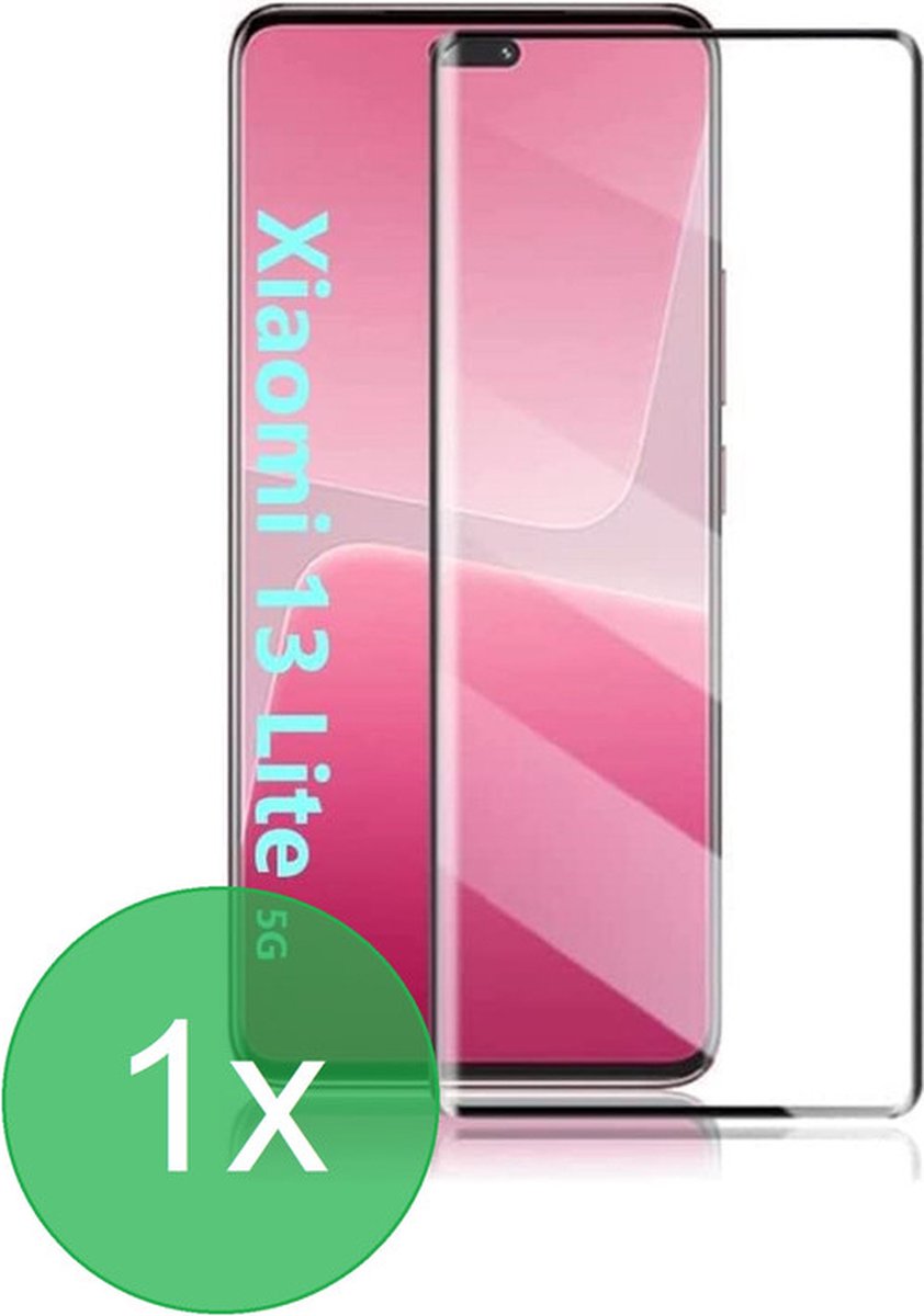 Full Screenprotector 1x Geschikt voor: Xiaomi 13 Lite - screen protector - volledige glas - bescherming - beschermglas - ZT Accessoires