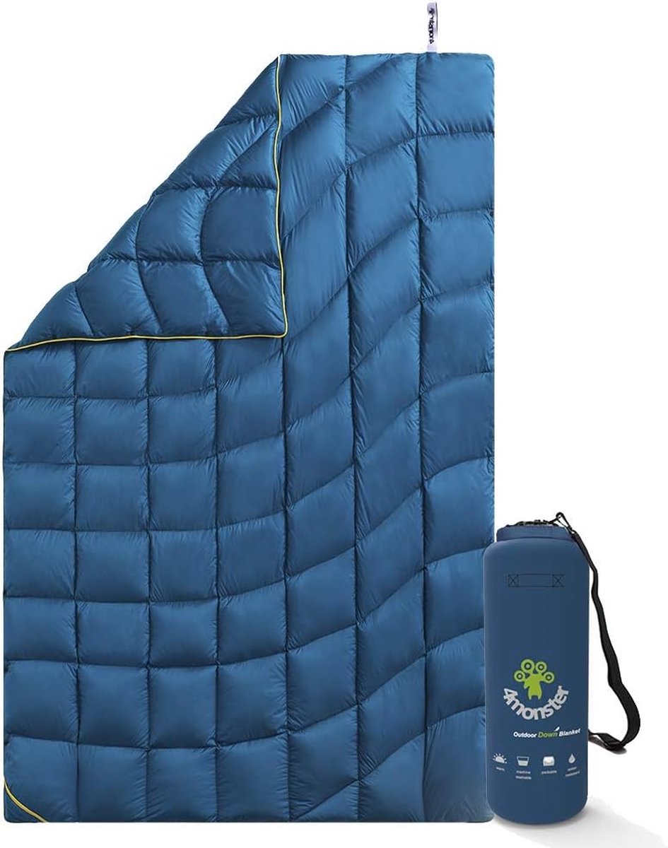 donsdeken, ultralicht voor camping, compacte reisdeken, dekbed, warm zacht, Golfgroen