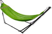 Bol.com Hangmat met Standaard - Groen - Opvouwbaar en Inklapbaar - Metalen Frame - Tot 200 KG - Incl. Draagtas aanbieding