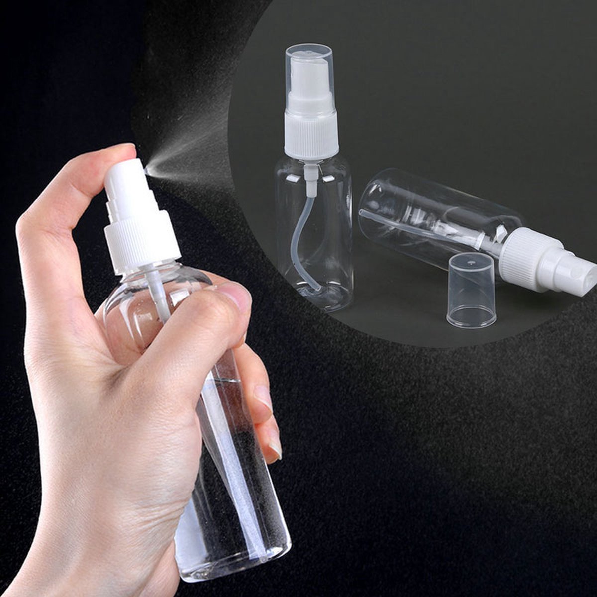 Waledano® Sprayflesje Met Verstuiver 30ml - Hervulbaar - Reisflesjes - Mini parfumflesje - Kunststof - Transparant