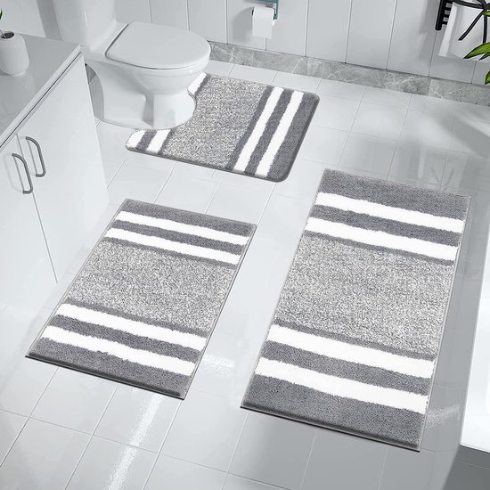 Badmat antidérapant, 70 x 120 cm, microfibre douce, tapis de bain, tapis de  douche