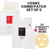 COSRX Clear Fit Master Patch + COSRX Pimple Master Patch + Surprise K-Beauty Sheet Mask - Gezichtspleisters voor Puistjes - Onzuiverheden - Hydrocolloid Patches - Extracts Impurities - Skin Barrier - Ultra-thin Patches - Onzuivere Gevoelige Huid