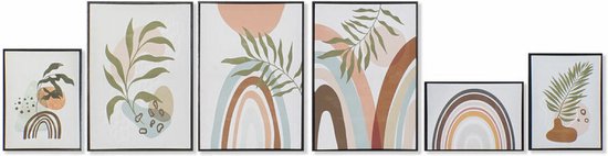 Schilderij DKD Home Decor Canvas Lakens polyestyreen (40 x 2.8 x 60 cm) (6 pcs)