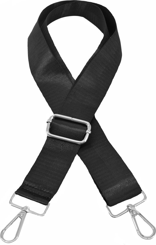 Bandeoulière Cuir Et Nylon Réglable 115cm - Pour Sac à Main, Bandoulière Large 4cm
