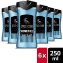 Axe Sport Blast For Men - 6 x 250  ml - Douchegel - Voordeelverpakkingen