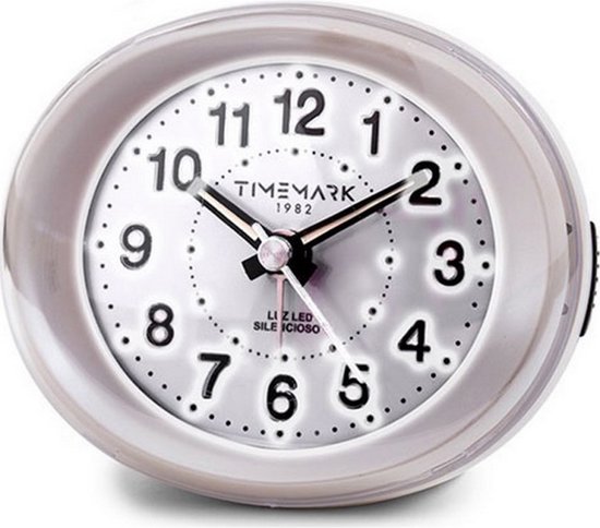 Analoge alarmklok Timemark Wit (9 x 9 x 5,5 cm)