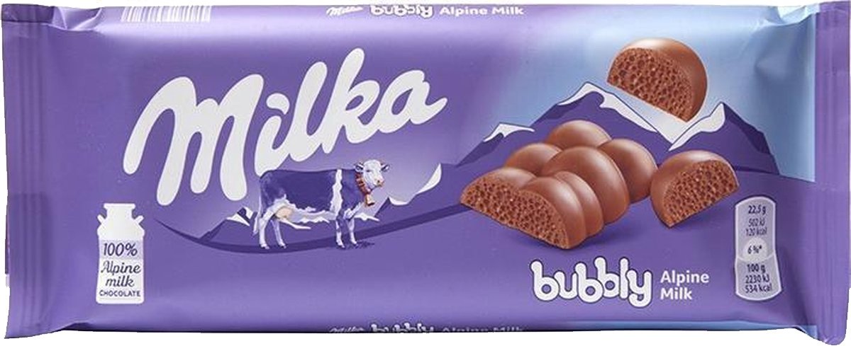Milka Chocolate Bar Caramel - 100 g - 6 Pièces - Chocolat - Tablette - Pack  économique