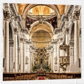 Muursticker - Altaar van Grote Witte Kathedraal - 80x80 cm Foto op Muursticker