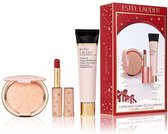 Estée Lauder CAPTIVATING GLOW GIFT 3-SET Base de maquillage 40 ml + Blush sculptant + Rouge à lèvres Shine