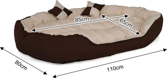 ODOLPLUSZ XXL - hondenbed - hondenkussen - hondenbank met omkeerbaar kussen (maat en kleur naar keuze
