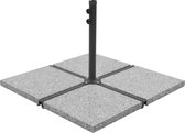 vidaXL - Parasolvoetplaat - vierkant - 25 - kg - graniet - grijs