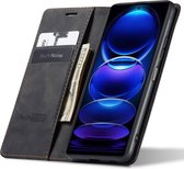 Hoesje geschikt voor Xiaomi Redmi Note 12 Pro 5G / Poco X5 Pro - Book Case Leer Slimline Zwart