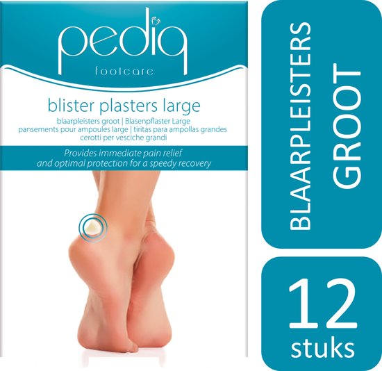 Pediq Blaarpleisters Groot - 12 stuks | blarenpleisters bieden directe pijnverlichting & snellere genezing |