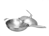 Hongli Classic - Wok - Wokpan - RVS Diameter 32 - Incl. RVS deksel!
