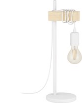 toonhoogte Verrassend genoeg Zich voorstellen EGLO Townshend - Tafellamp - 1-lichts - E27 - Wit/Eikenhout | bol.com