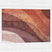 Muursticker - Lagen van Verschillende Kleuren Stenen in Natuurtinten - 80x60 cm Foto op Muursticker