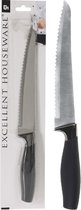 Bol.com Excellent Houseware Broodmes 33 Cm Rvs/Zwart aanbieding