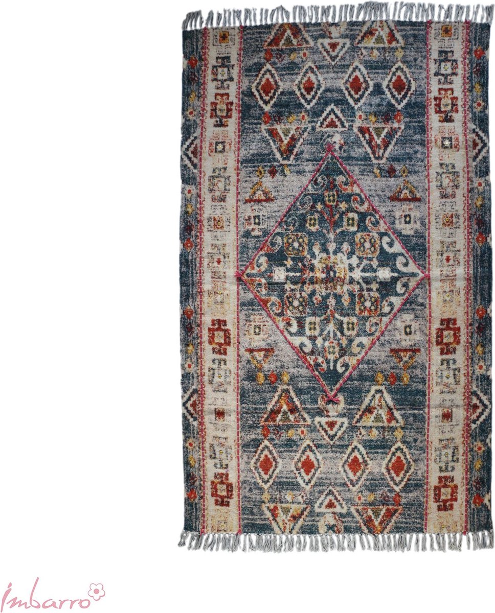Imbarro - Vloerkleed - Boban - 130x180cm - 100% katoen - Bohemian Chic