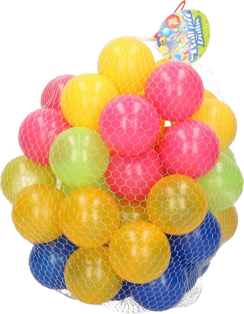 Kunststof ballenbak ballen 50x stuks 6 cm vrolijke kleurenmix - Speelgoed ballenbakballen gekleurd - Intex
