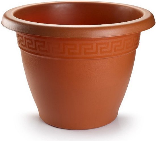 Pot de fleur terre cuite rond diamètre 45 cm - Fleurs/ jardinière / cache- pot en plastique | bol