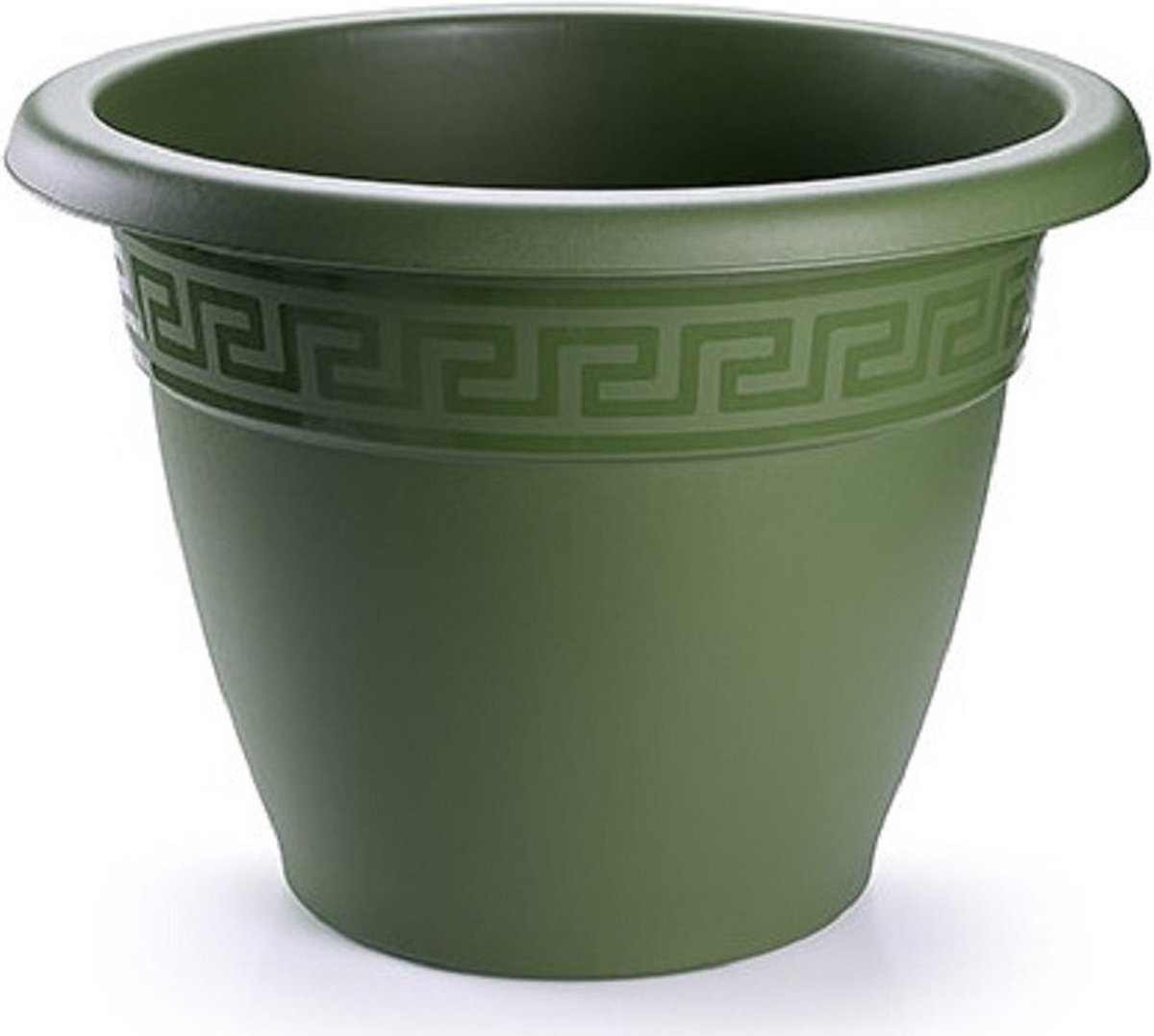 Plasticforte Plantenpot - donkergroen - 22x17 cm - bloempot - kunststof - rond
