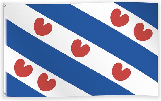 Adesivo Per Auto Bandiera Friesland Orientale - 12x8 Cm, Resistente UV E Graffi - 4